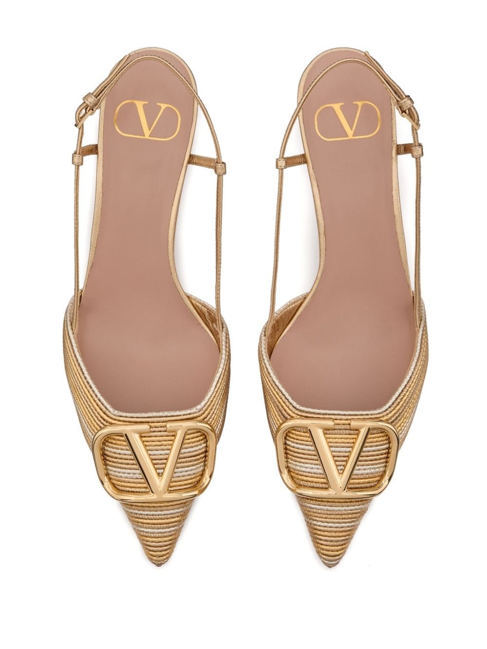 VLogo Signature slingback pumps - 4