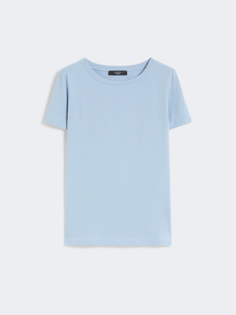 MULTIB Basic cotton jersey T-shirt - LIGHT BLUE 1