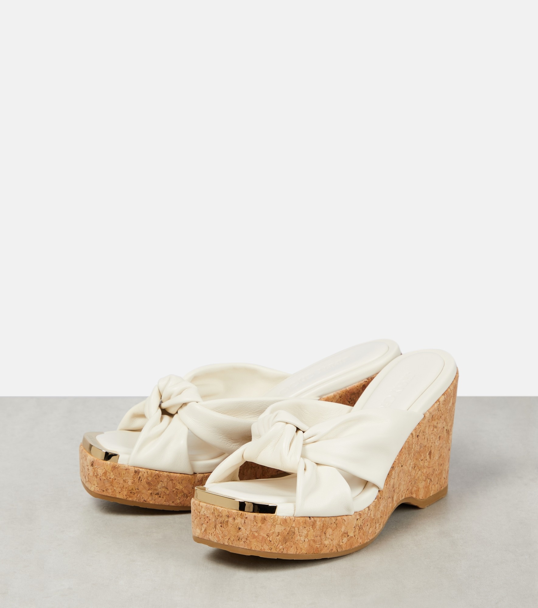 Avenue leather wedge sandals - 5