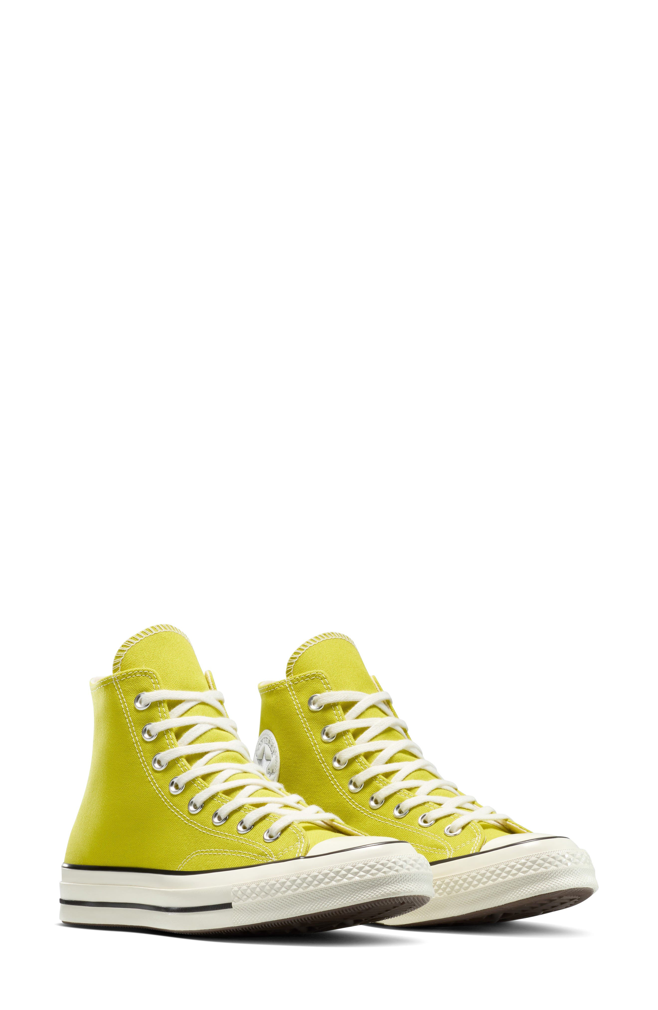 Converse Gender Inclusive Chuck 70 High Top Sneaker in Moss Sauce/Egret/Black at Nordstrom - 7