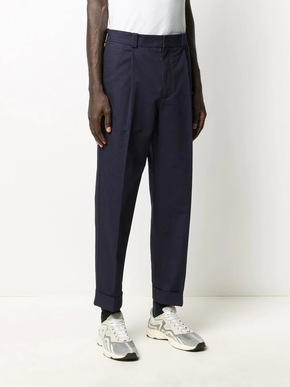 pleated twill chinos - 3