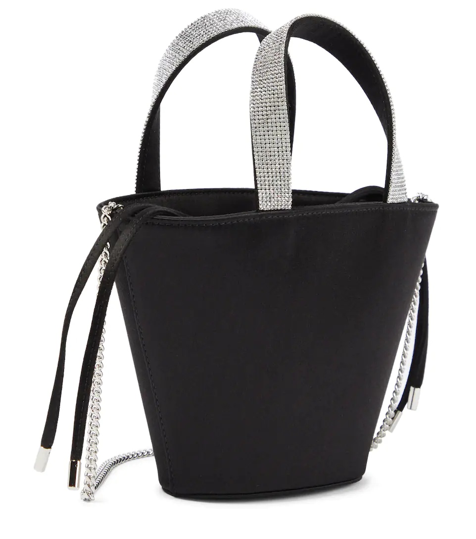 Rih embellished satin bucket bag - 4