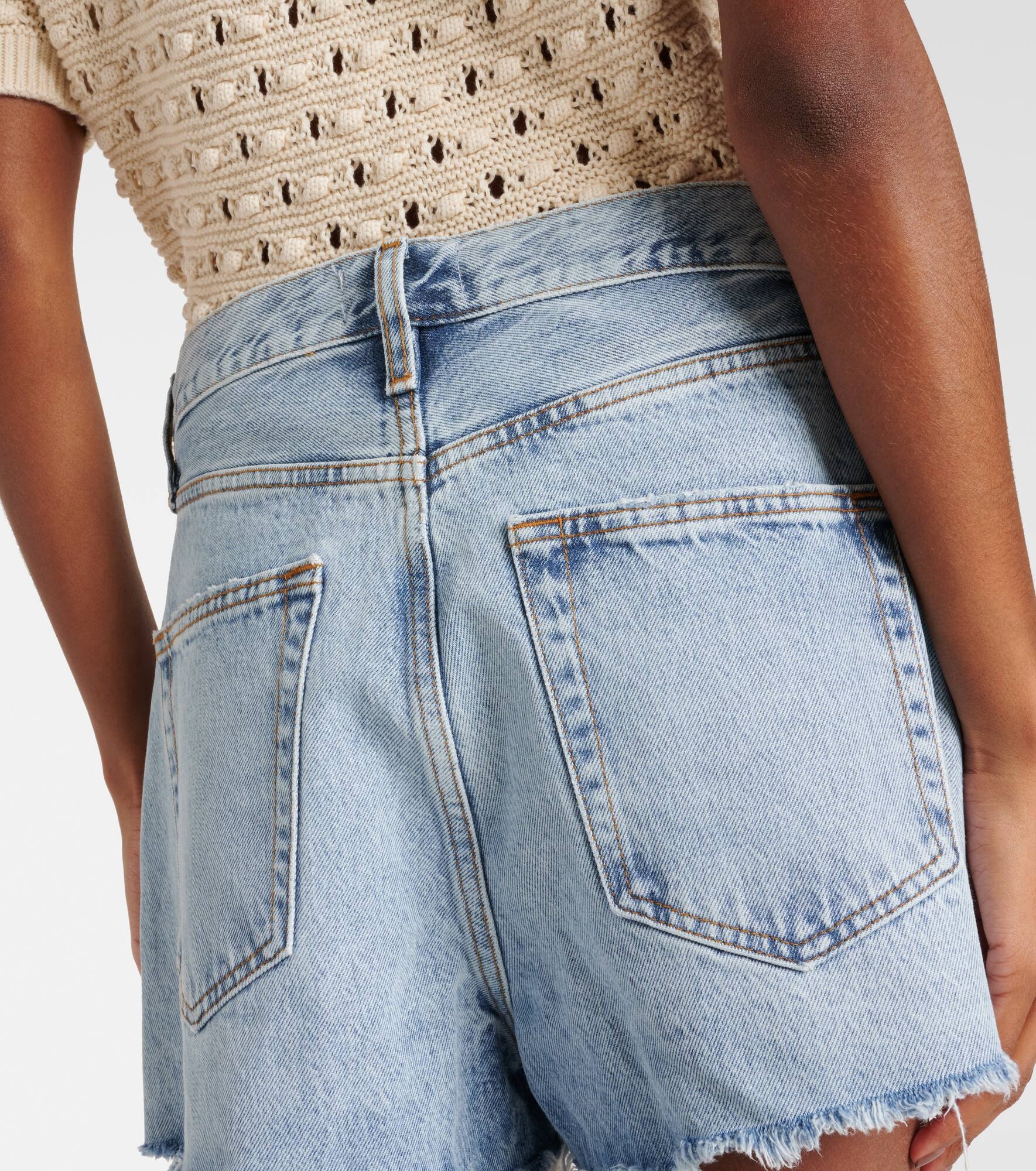 Dare high-rise denim shorts - 5