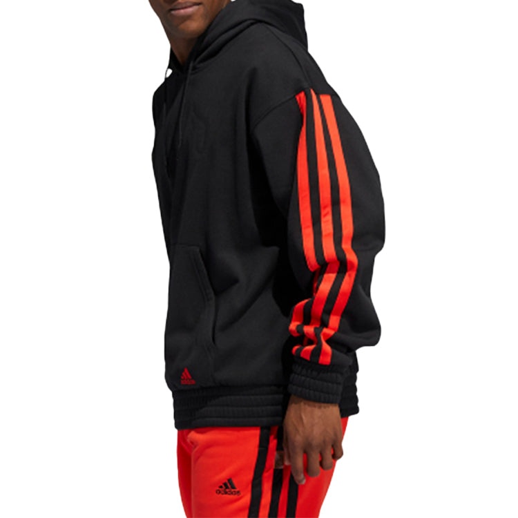 Men's adidas Basketball Sports Black Pullover GL7100 - 4