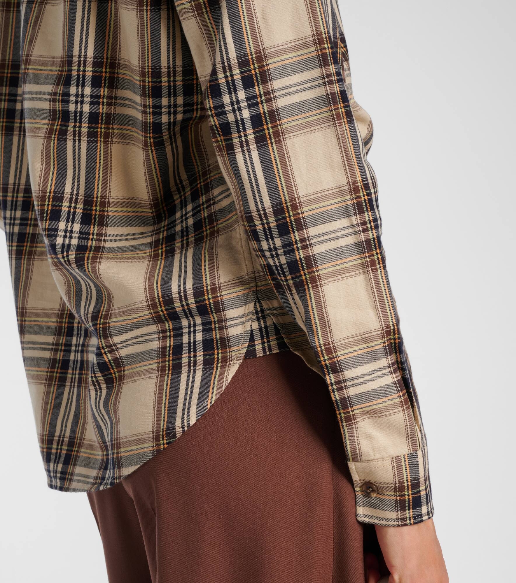 Cassandre plaid cotton-blend shirt - 5