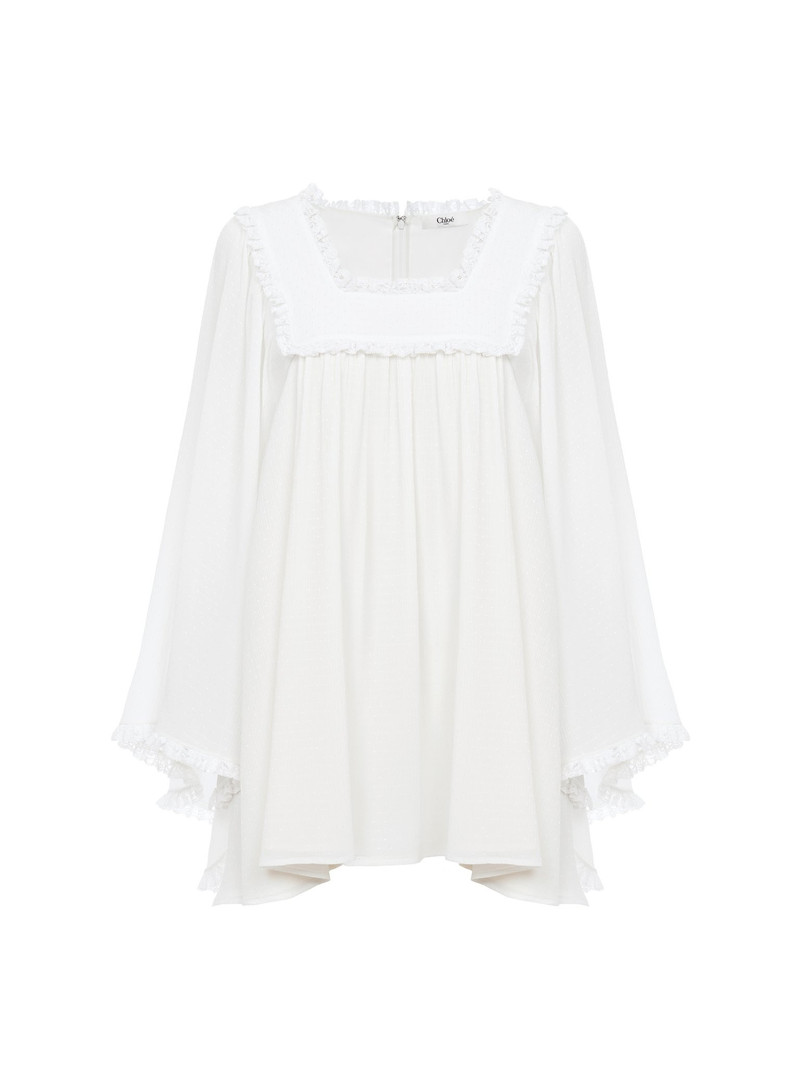 FLUID MINI DRESS IN SILK CRÊPON - 1