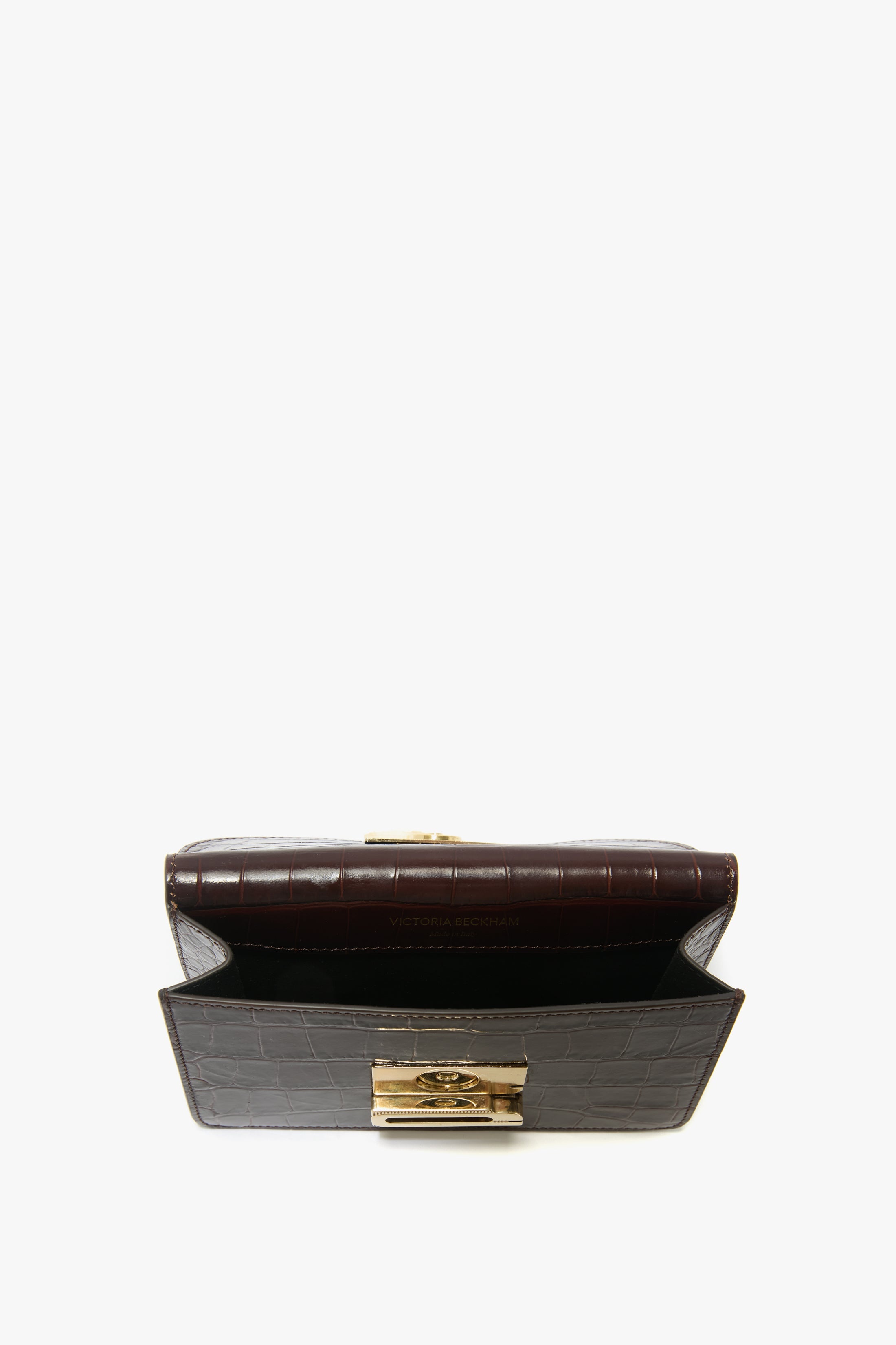 Nano Dorian Belt Bag In Dark Brown Croc Embossed Leather - 9