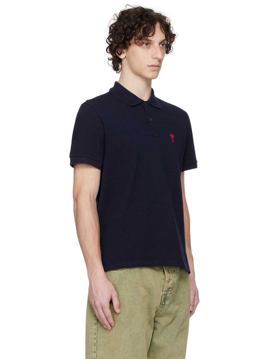 Navy Cotton Ami de Coeur Polo - 2