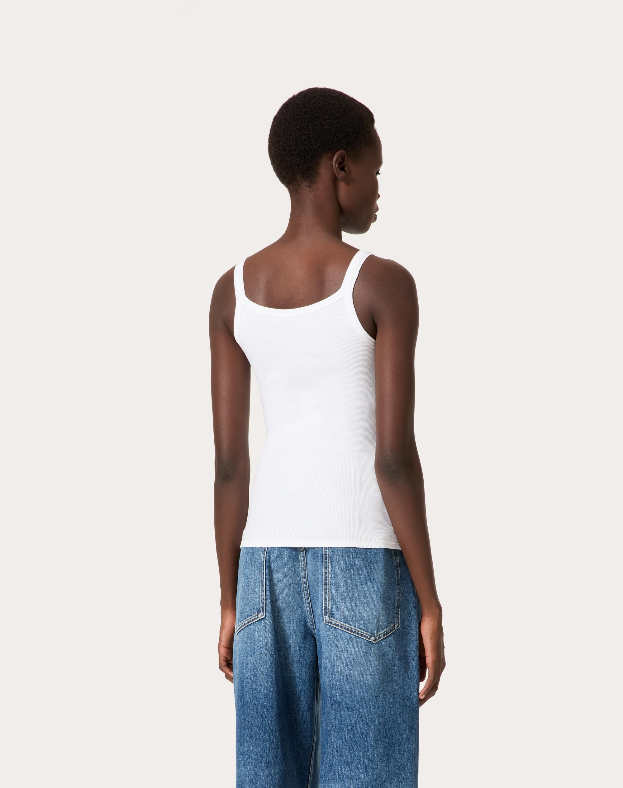 EMBROIDERED COTTON JERSEY TOP - 4