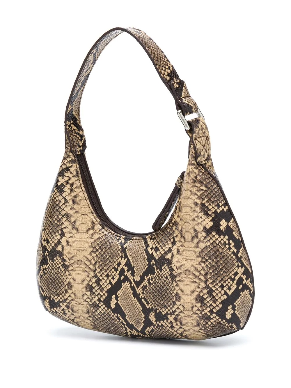 Amber snakeskin-effect shoulder bag - 3