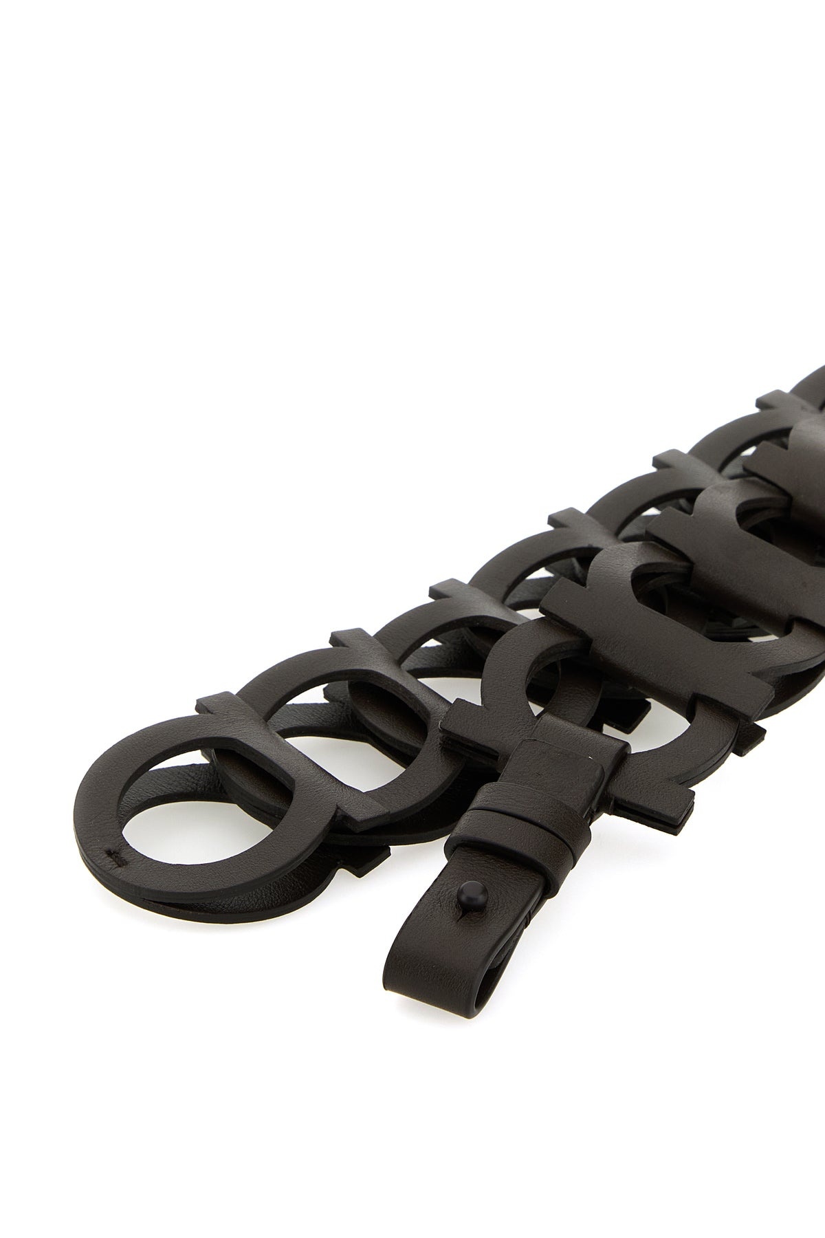 Brown leather belt - 4
