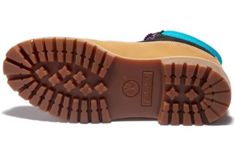 Timberland Premium 6 Inch Waterproof Boots 'Wheat Nubuck with Black and Blue Collar' A2N93231 - 5