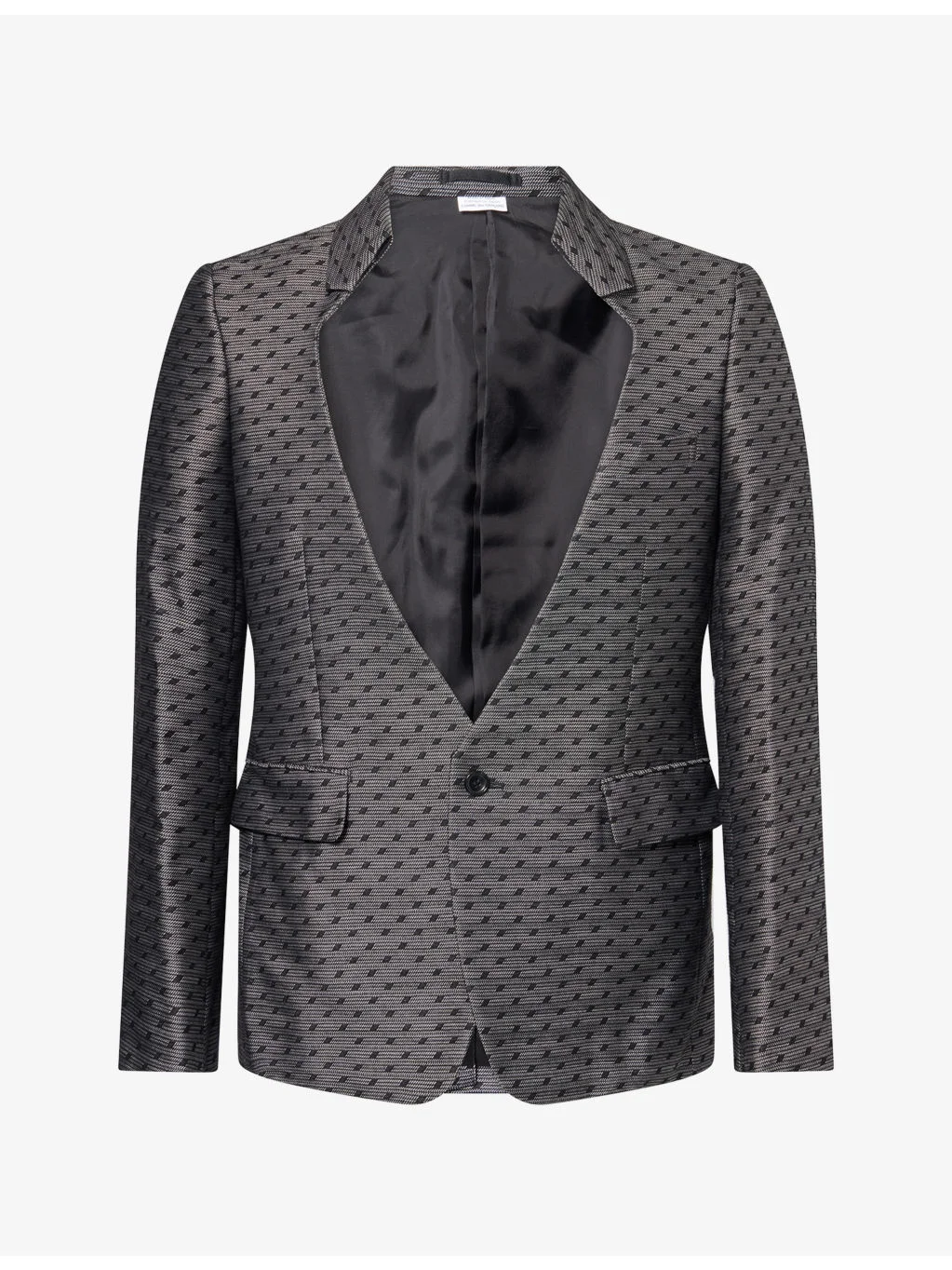 Split Single-Breasted Wool-Blend Blazer - 1
