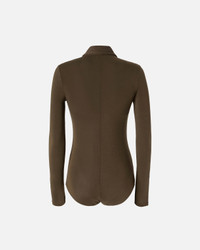 PINKO LONG-SLEEVED POLO BODYSUIT IN MODAL JERSEY | REVERSIBLE