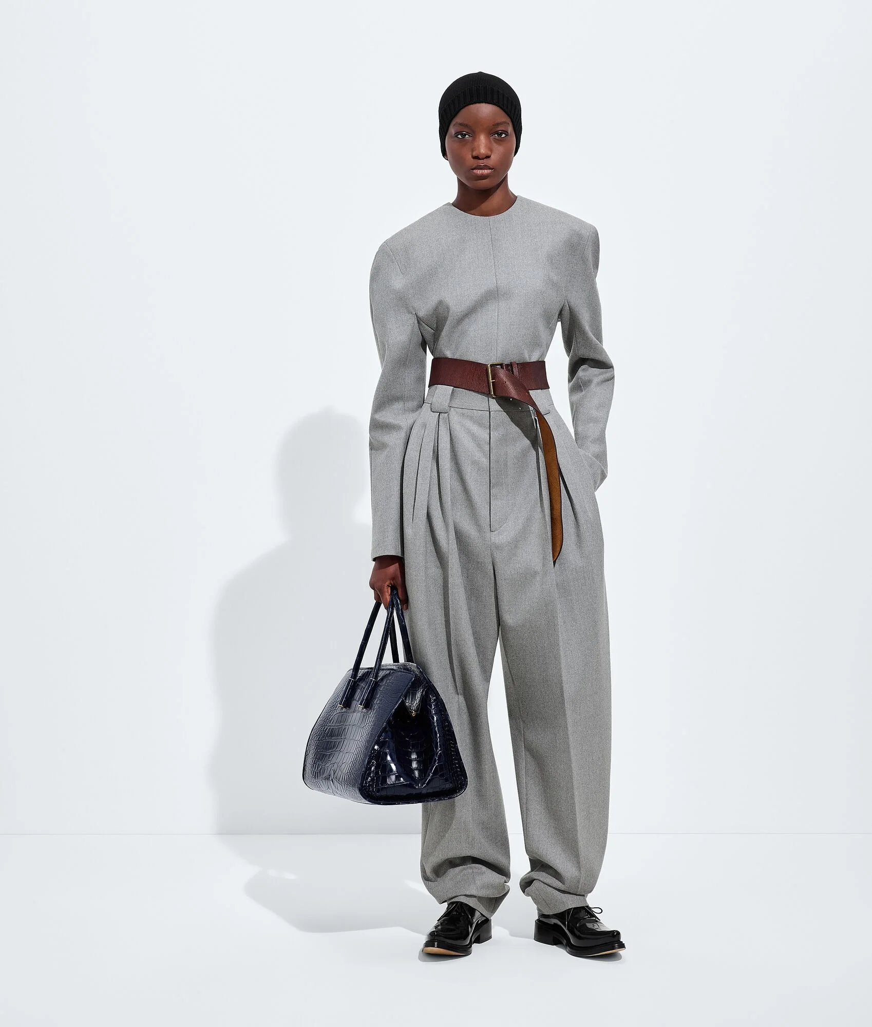 Compact Wool Flannel Pants - 1