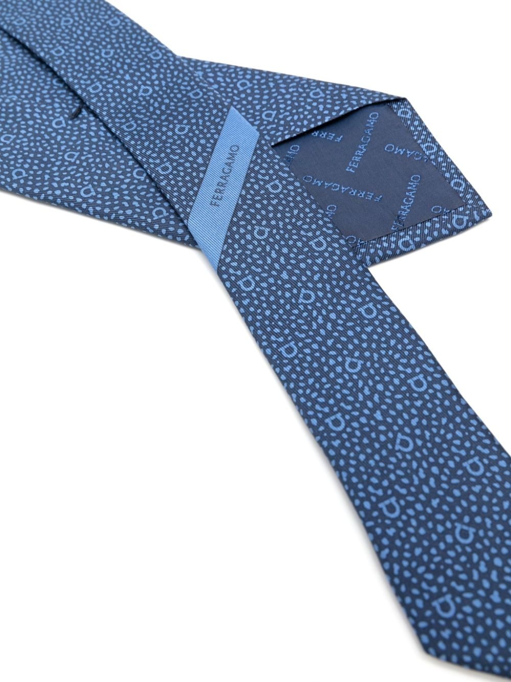 spot-print silk tie - 2