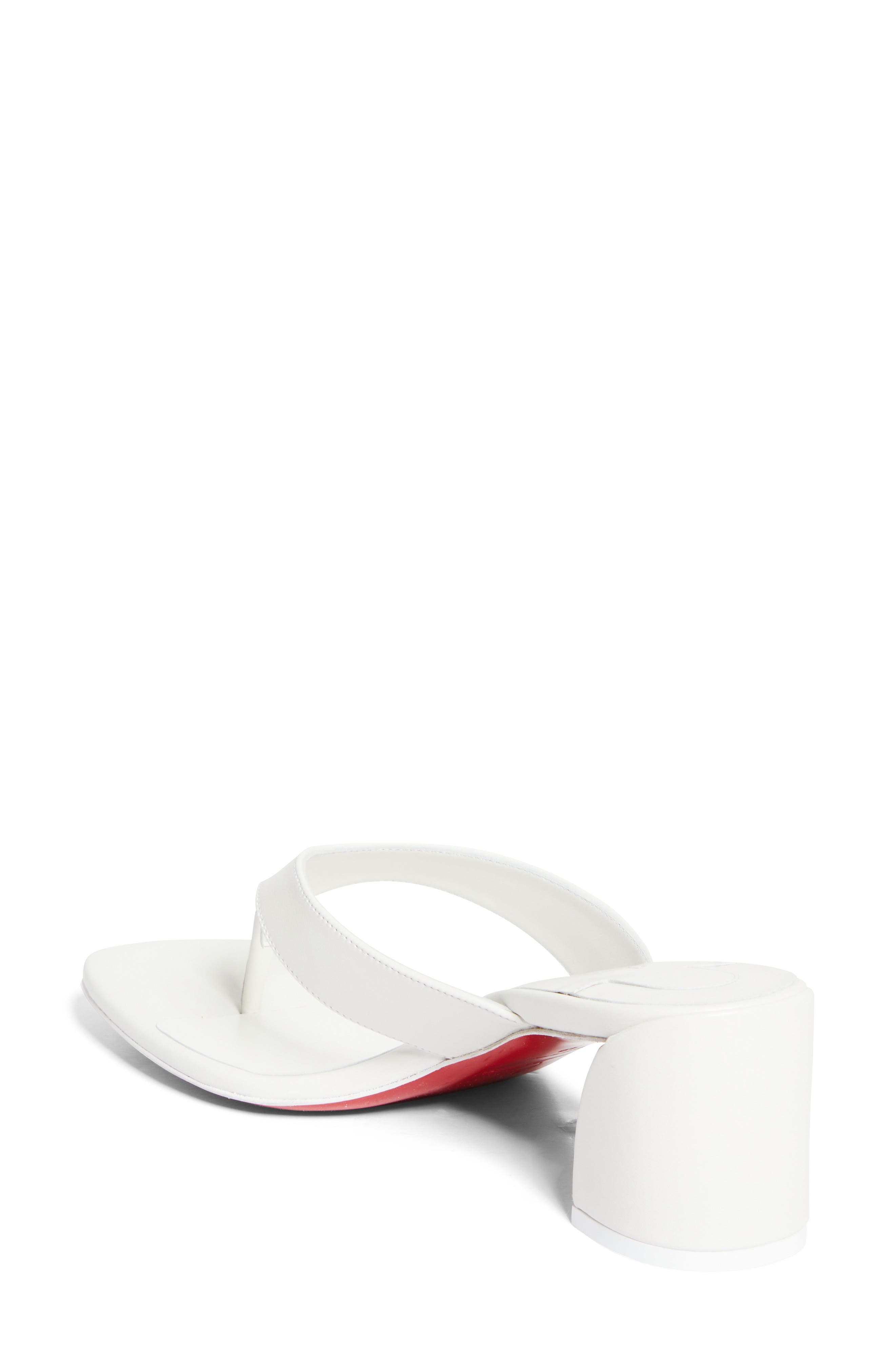 Christian Louboutin Janetonga Thong Sandal in Bianco/Lin Bianco at Nordstrom - 2