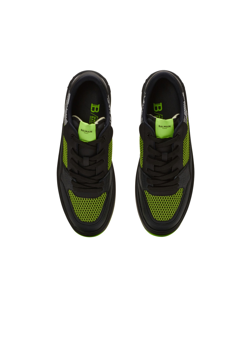 B-Court Flip snakeskin-effect leather and mesh trainers 3