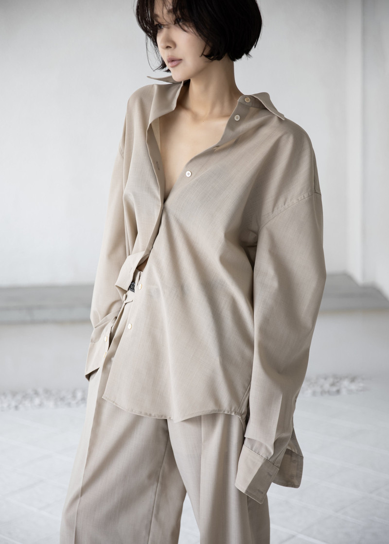 Meslay Sheer Shirt - Beige 4