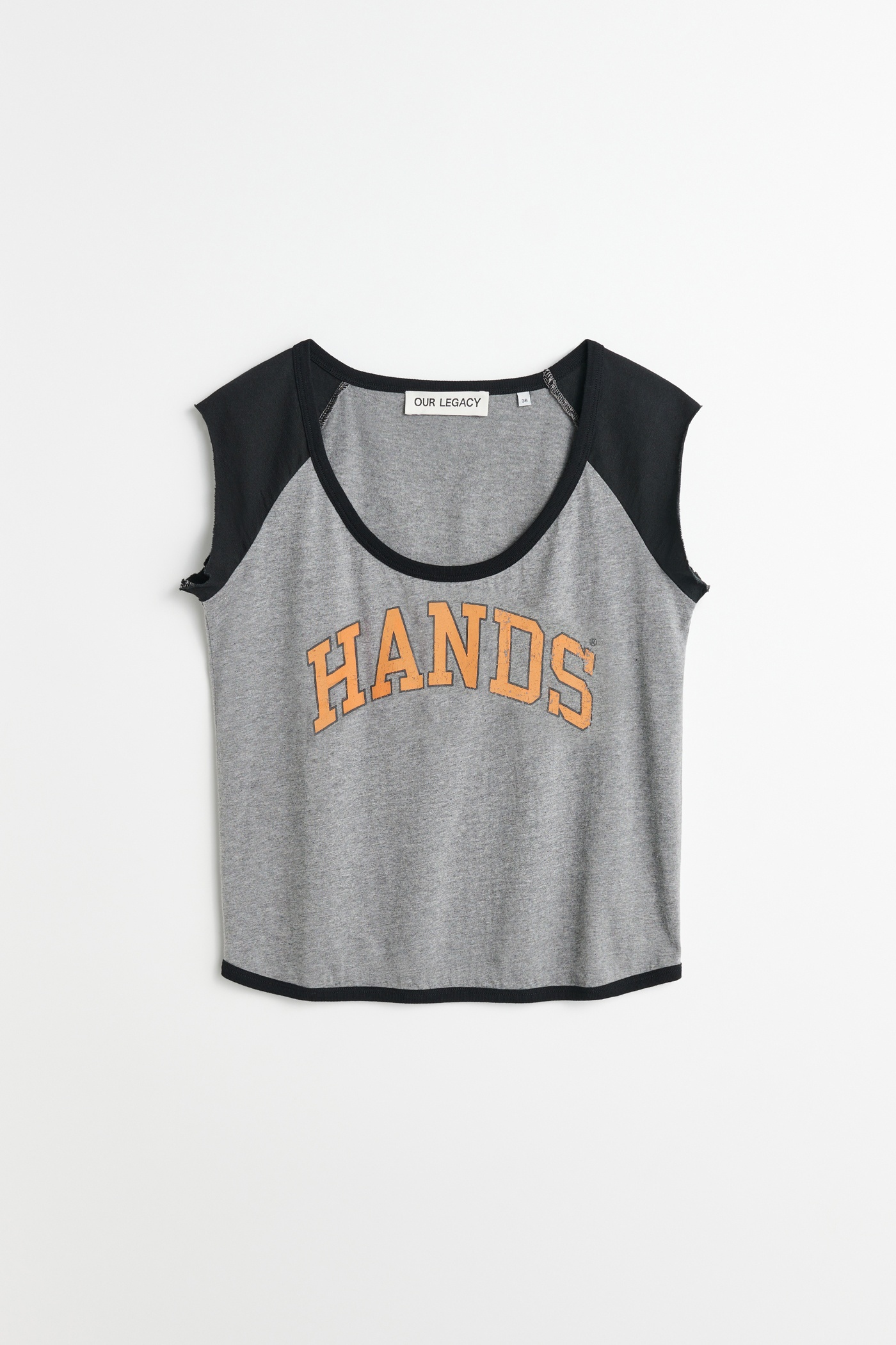 Deep Neck Shortsleeve University Of Hands Print - 2