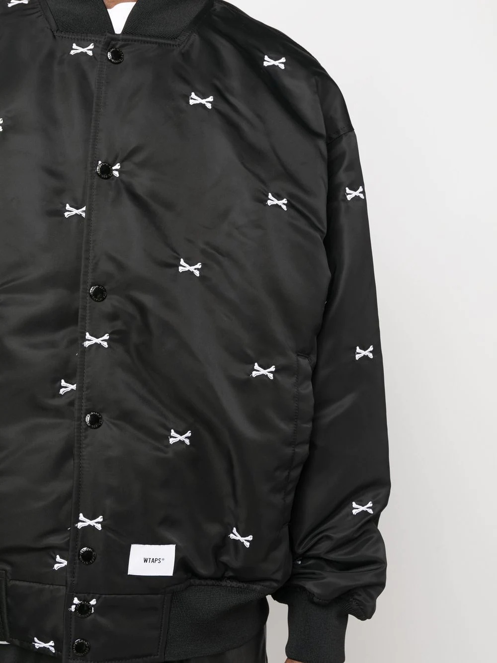 logo embroidered bomber jacket - 6