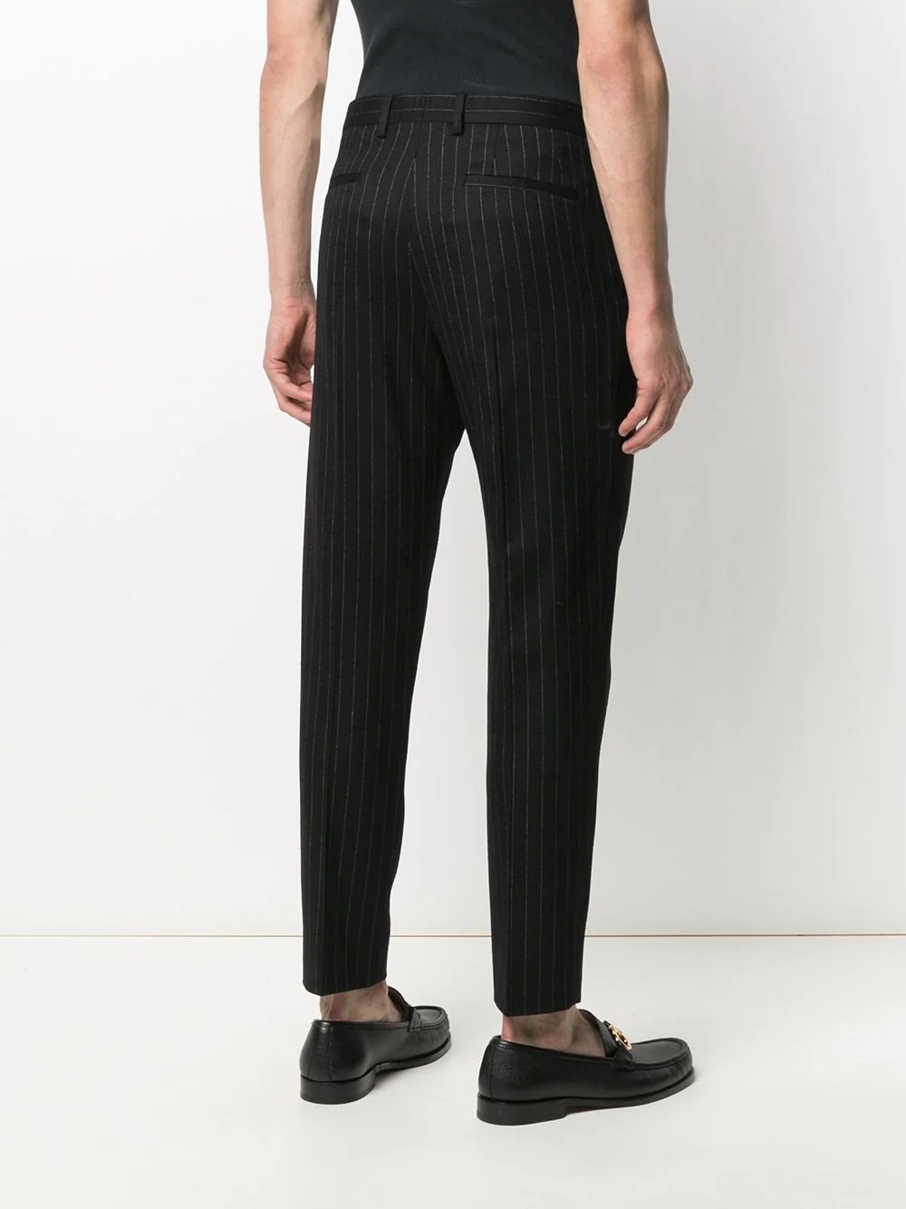 cropped pinstripe trousers - 4