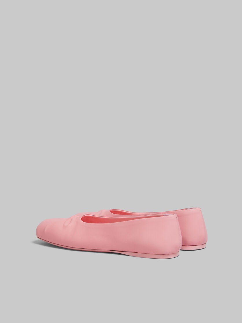 PINK LEATHER SEAMLESS BALLET FLAT - 3