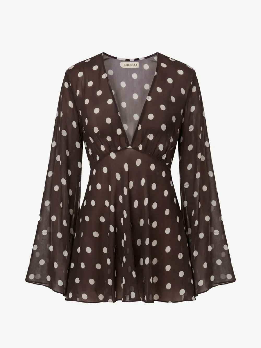 Nerissa LS V-neck mini dress - 1