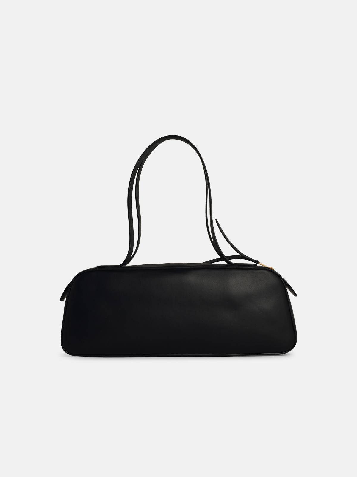 'SMONA' BLACK LEATHER BAG - 3