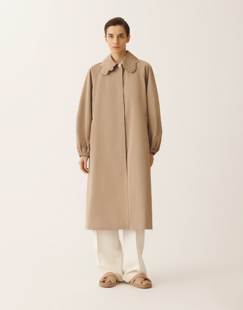 Long trench coat in ottoman 3