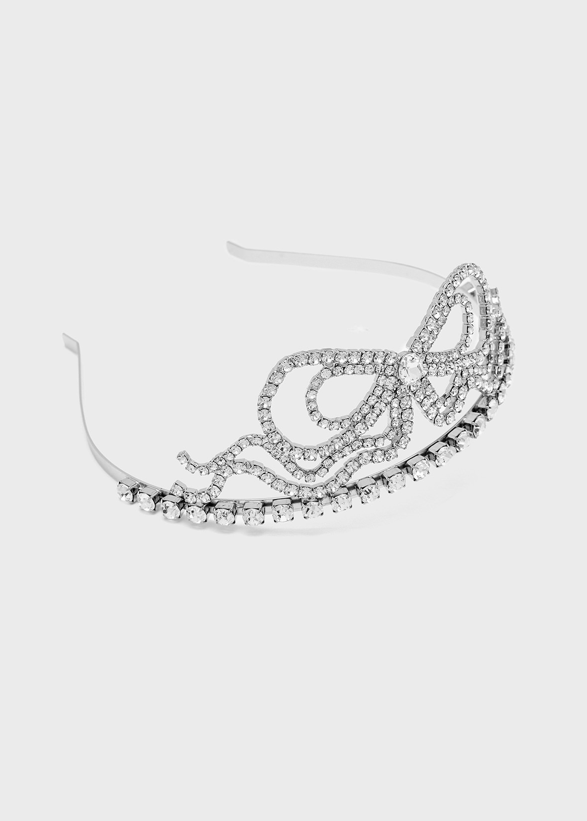 METAL TIARA WITH CRYSTALS AND BOW - 3
