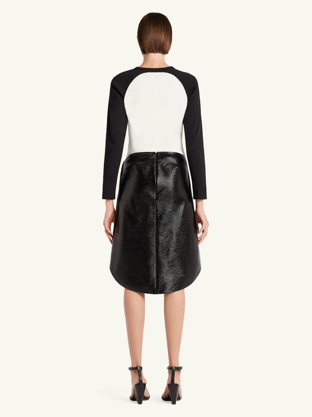 Circle Contrast Long Sleeve T-Shirt - 4
