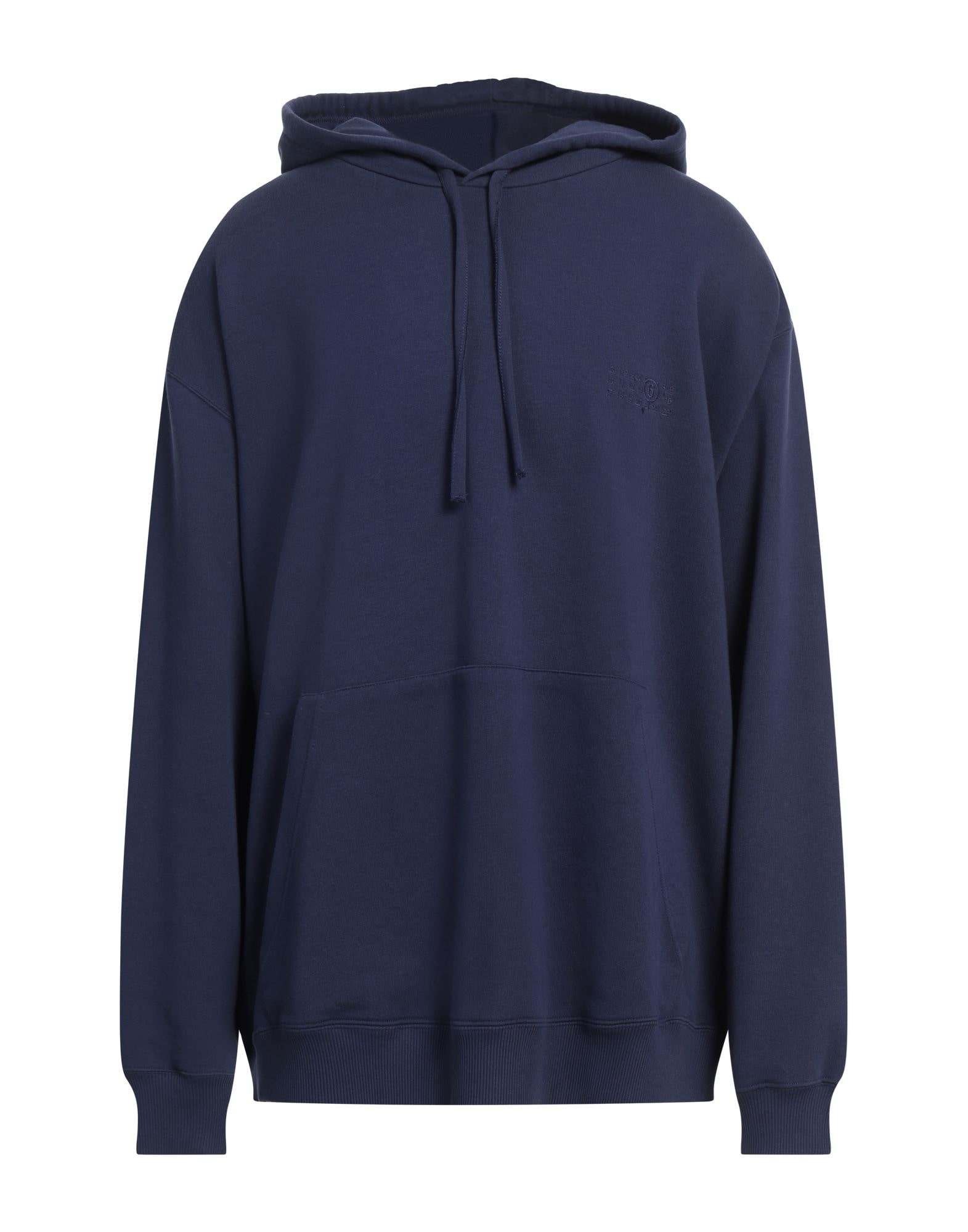 Blue Men's Hooded Sweatshirt - 1
