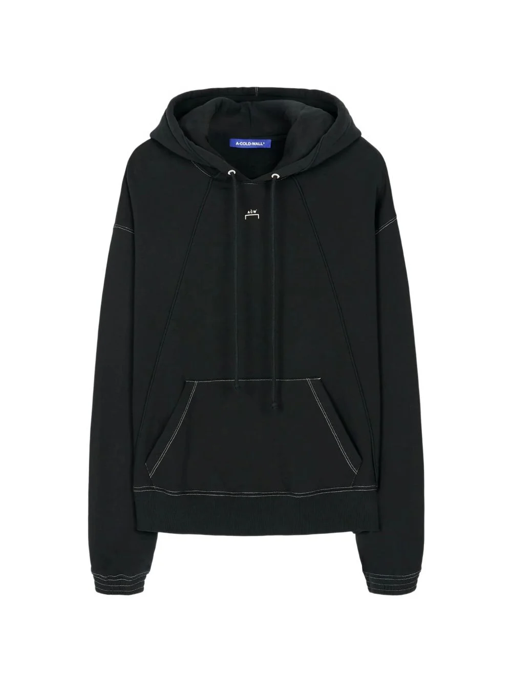 contrast-stitch hoodie - 1
