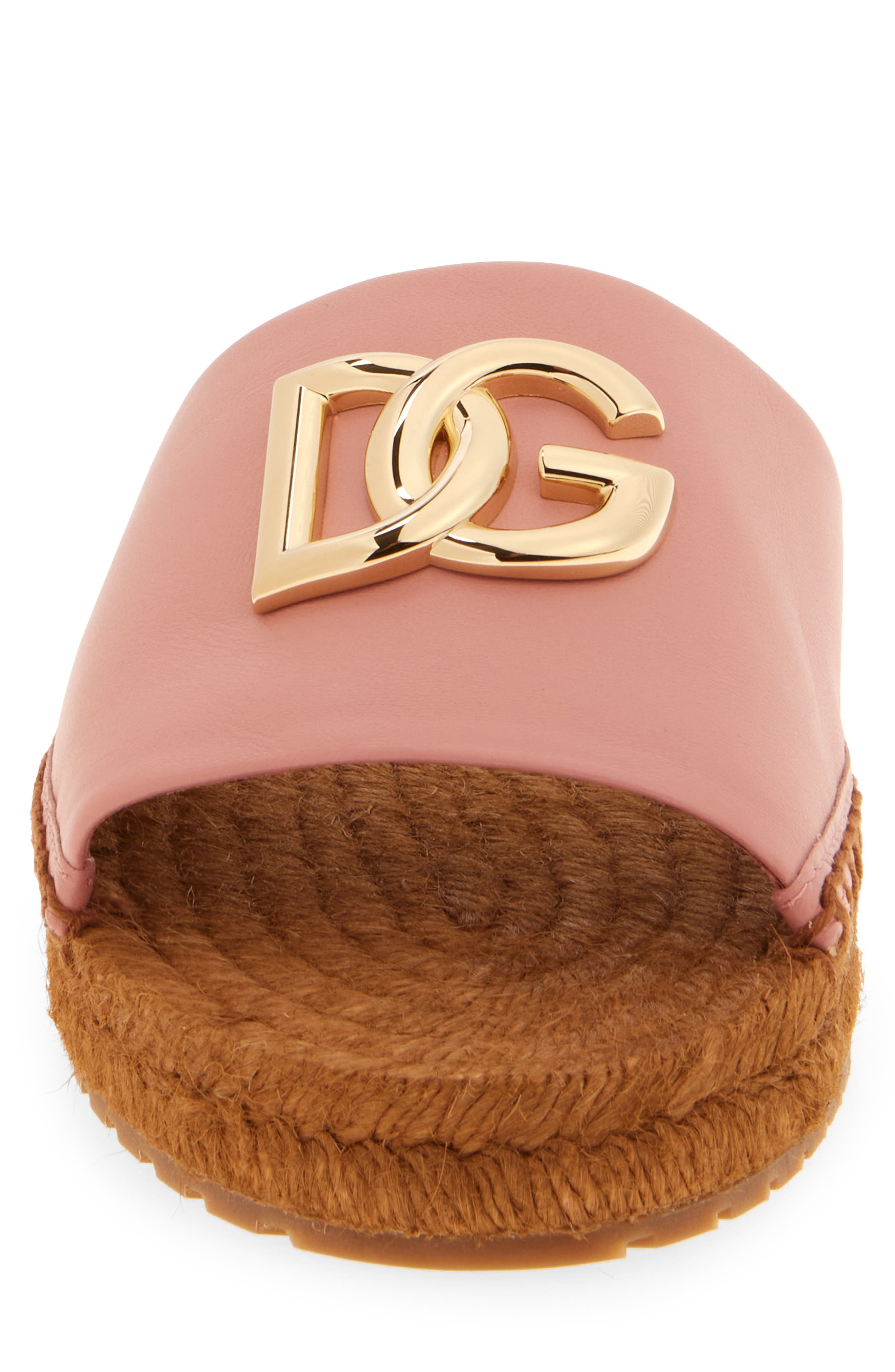 Dolce&Gabbana DG Logo Espadrille Flat Sandal in Rosa at Nordstrom - 4