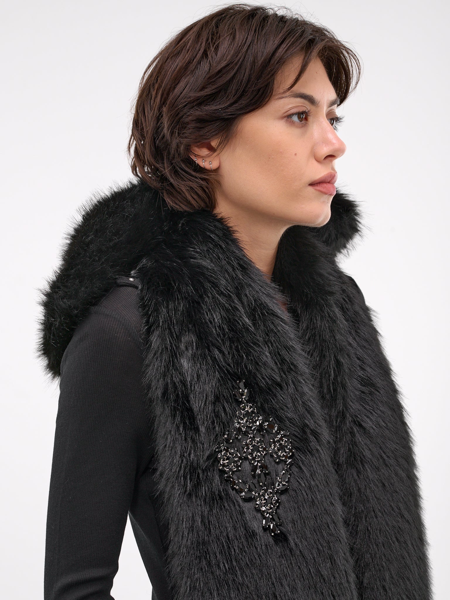 Faux Fur Bow Scarf - 2