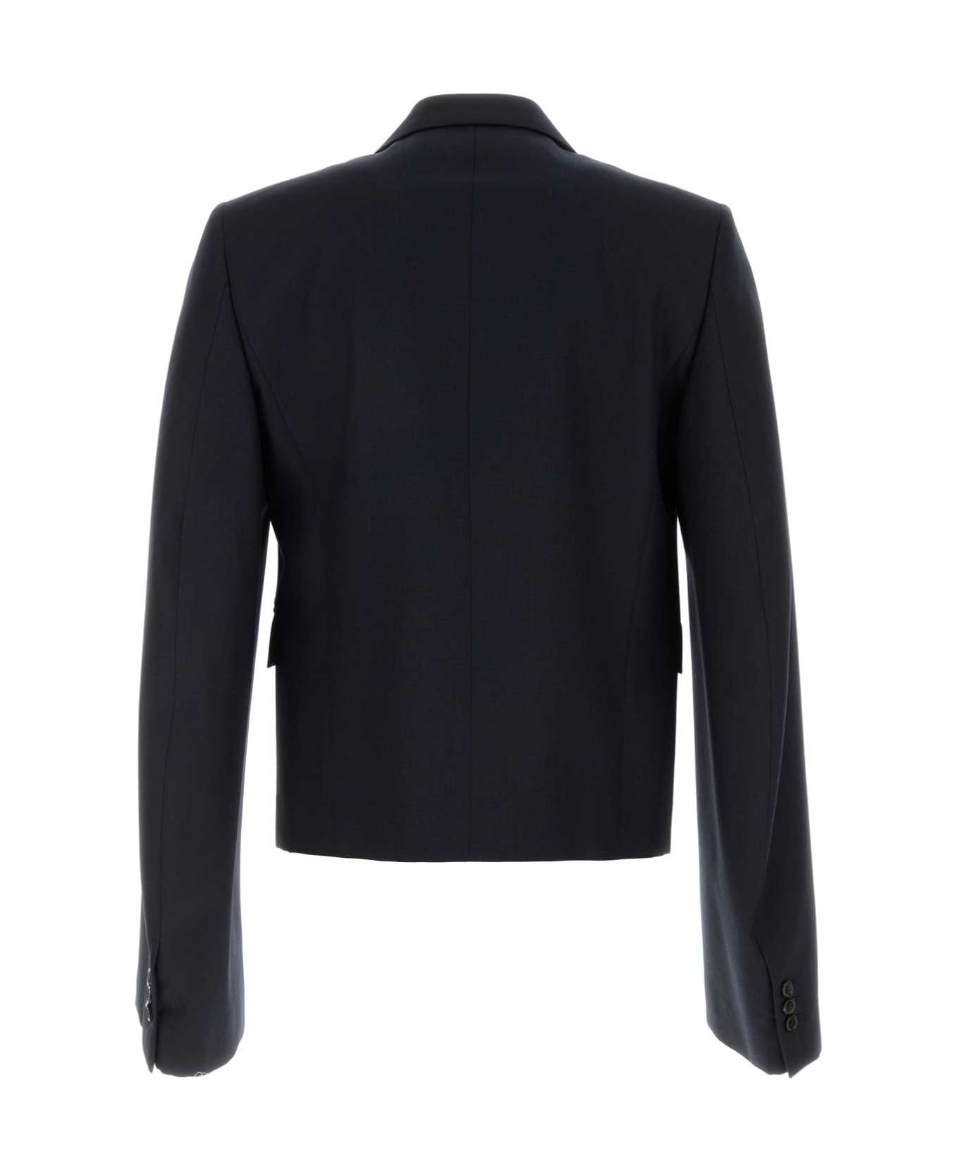 Midnight Blue Wool Blazer - 2