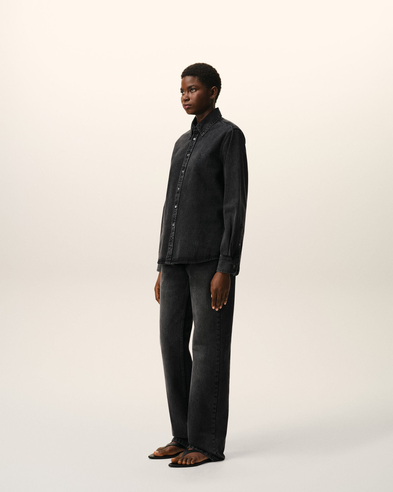 BLACK DENIM COTTON AMI DE COEUR SHIRT 6