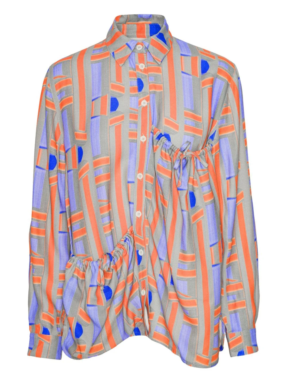 geometric-pattern shirt - 1