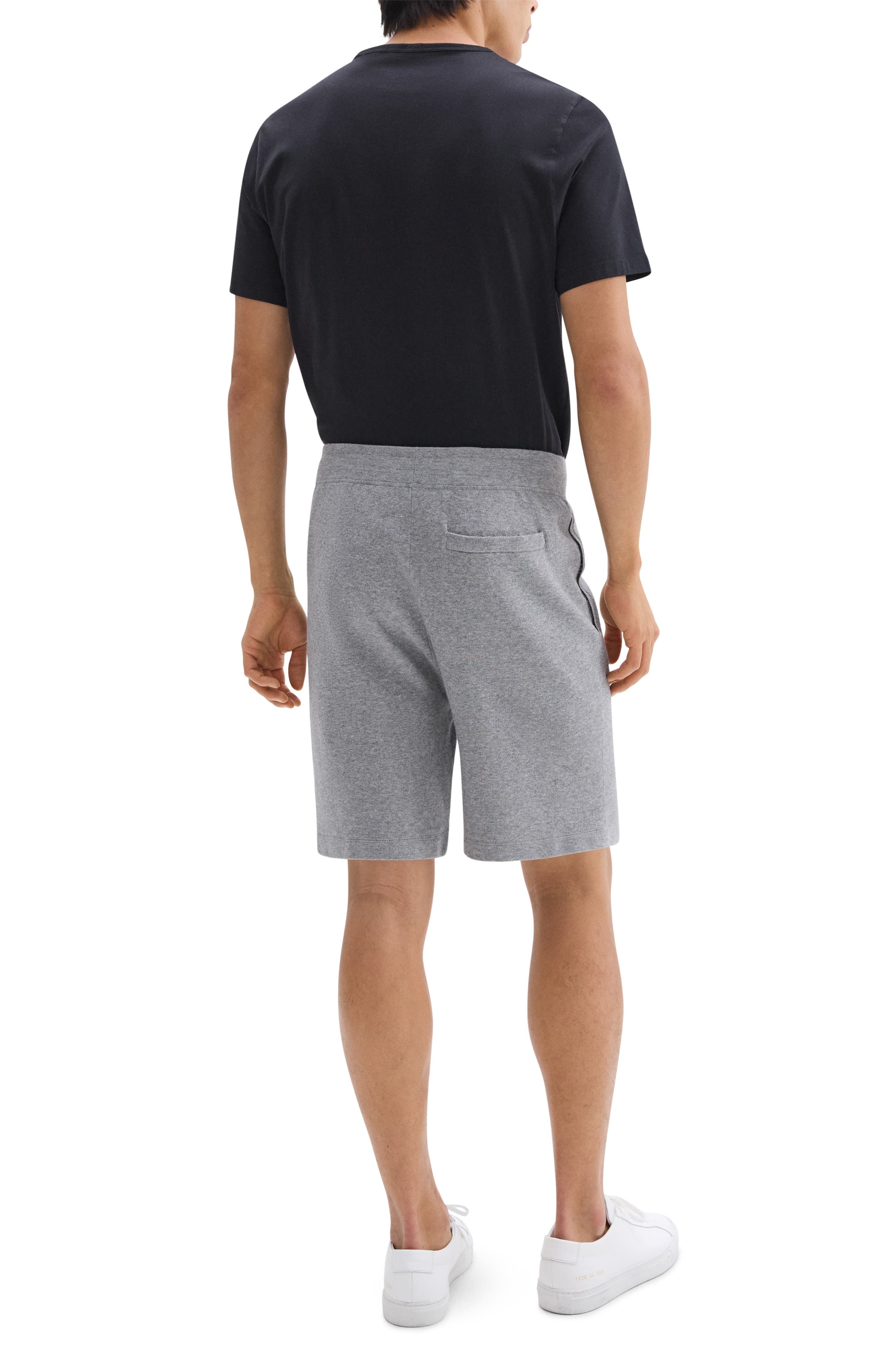 Theory Knit Drawstring Shorts in Melange Gray at Nordstrom - 6