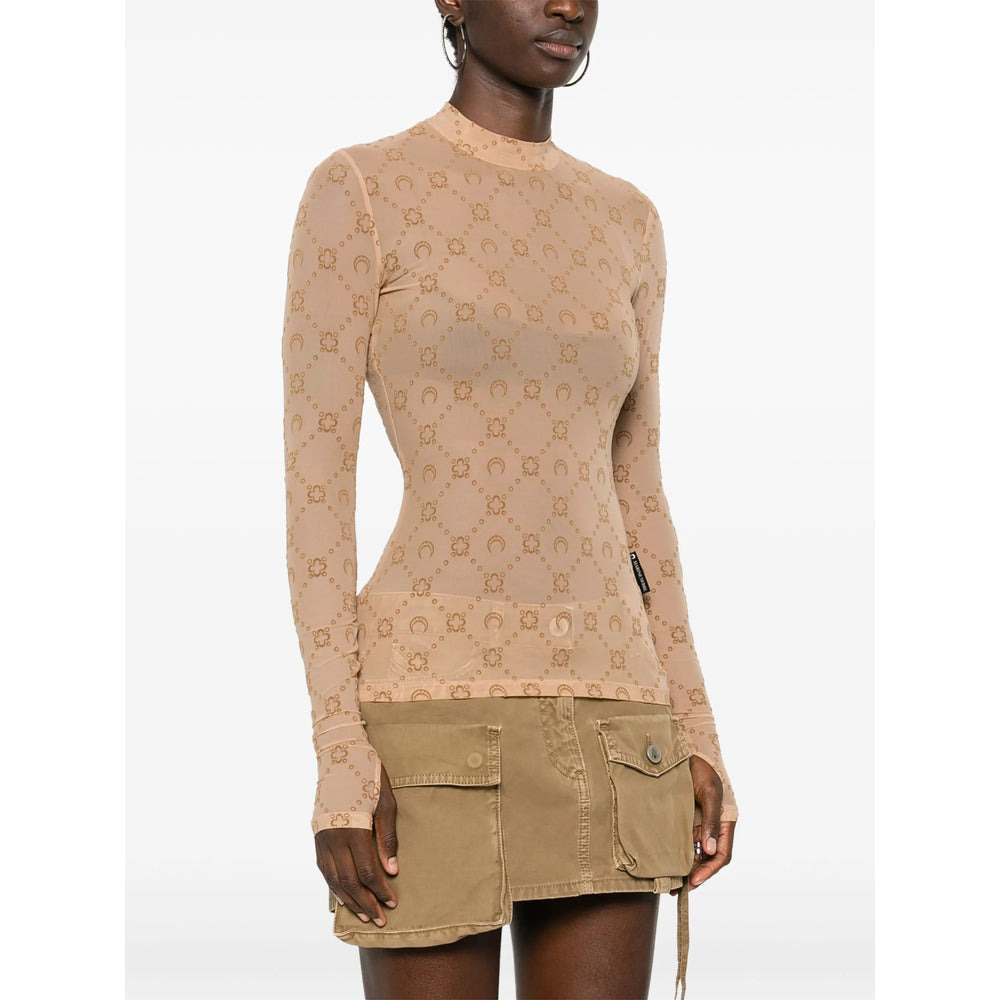 Marine Serre Brown Tops - T-Shirts & Jerseys Women - 4