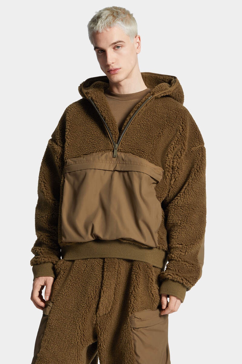ICON TEDDY LOOSE HOODIE - 3