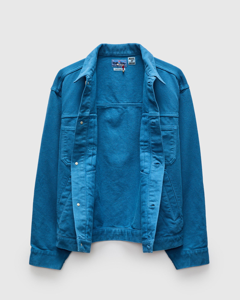 Blue Blue Japan Sashiko Trucker Jacket in Blue Indigo outlook