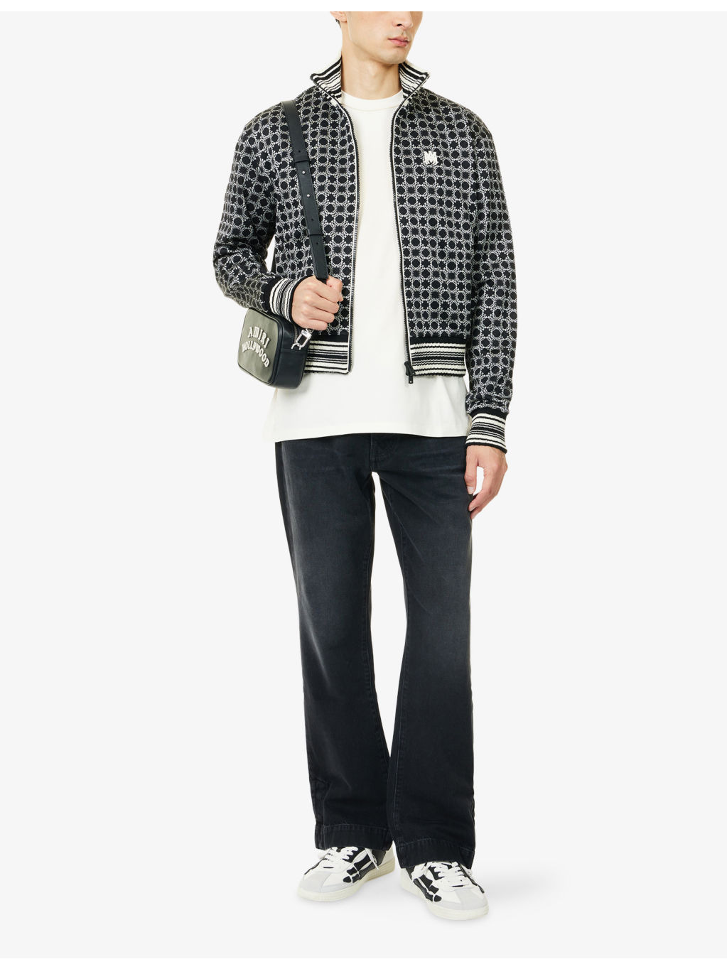 Quad Embroidered-Logo Woven Track Jacket - 2