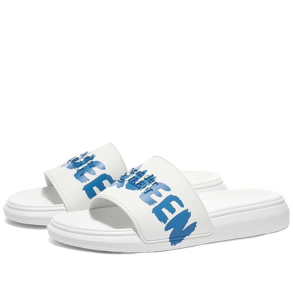 Alexander McQueen Graffiti Logo Pool Slide - 1