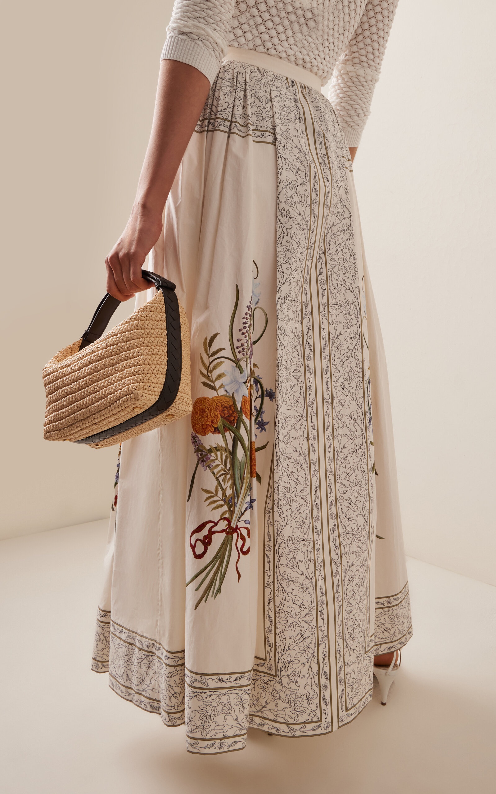 Floral Cotton Maxi Skirt multi - 4