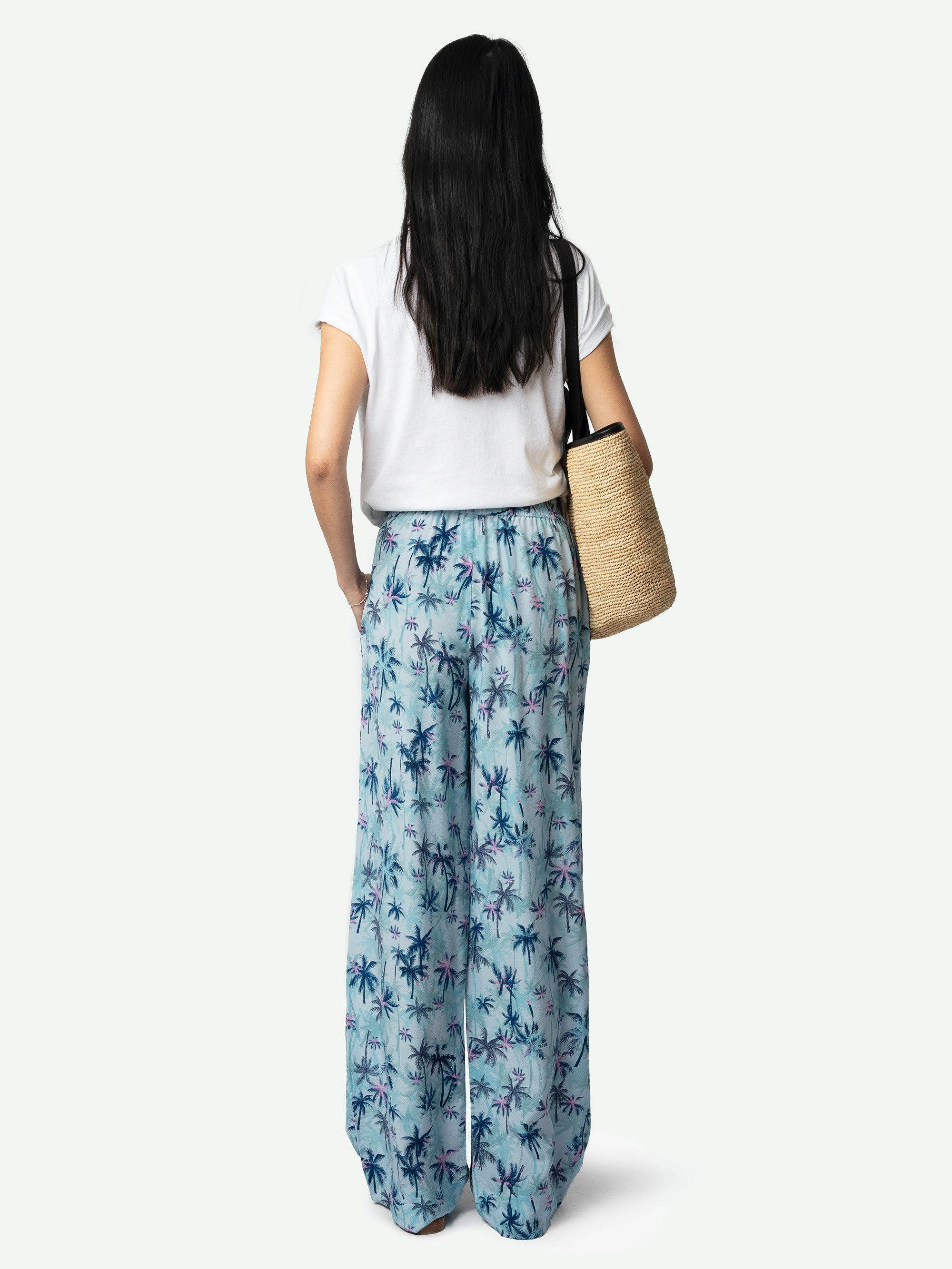 Resort Women's Wide Leg Silk Pants - 4