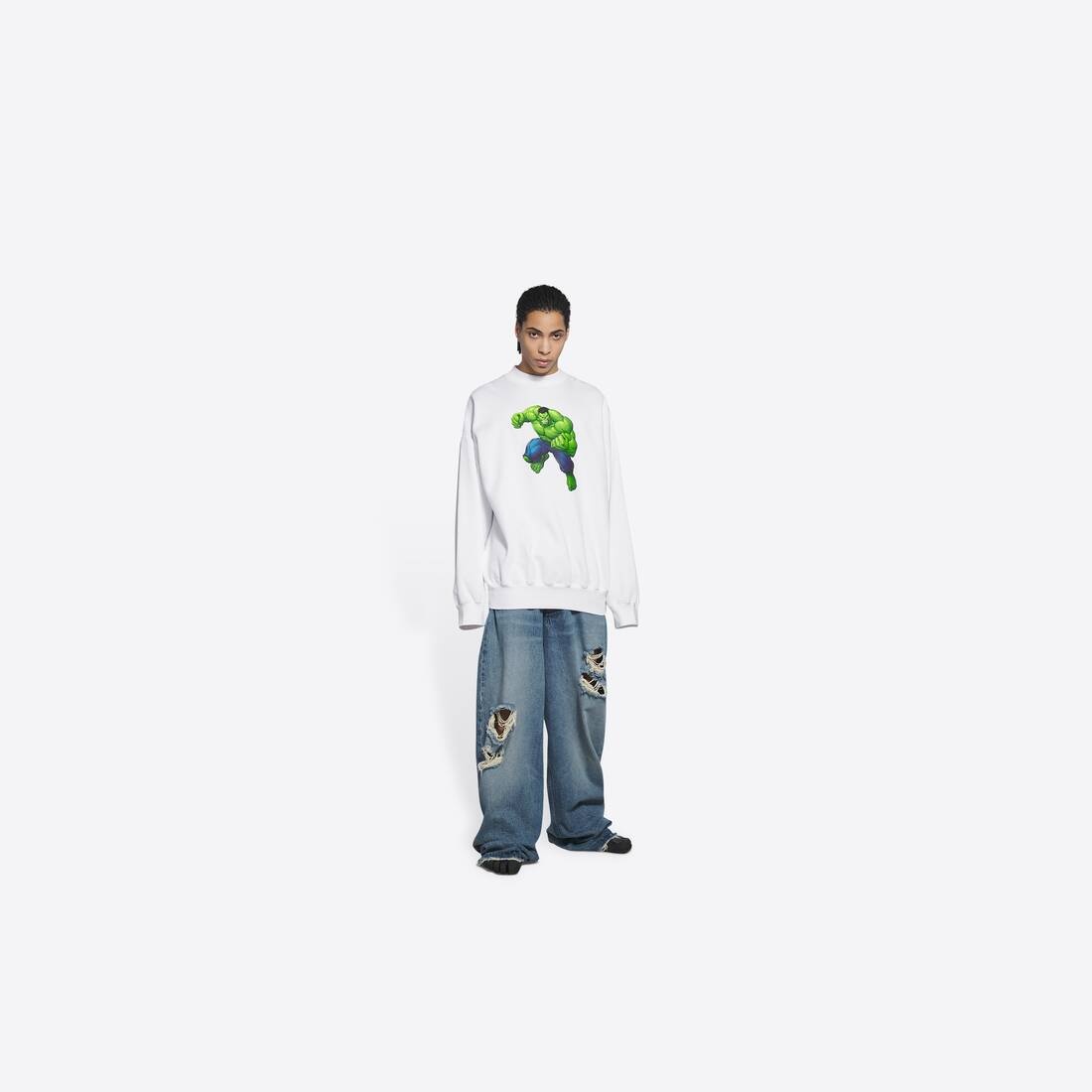 Men's Hulk©2021marvel Crewneck in White - 6