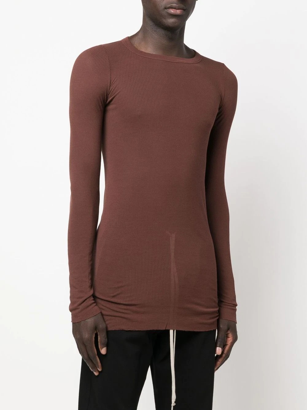 long-sleeve fitted top - 3