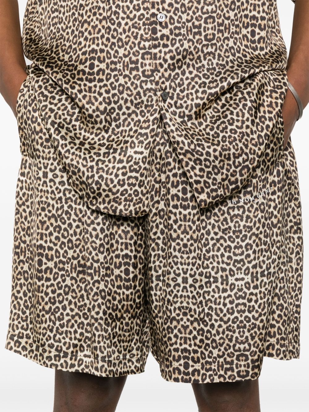 leopard-print shorts - 5